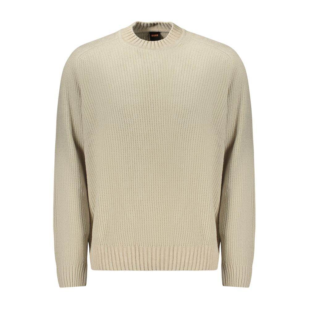 Hugo Boss Beige Cotton Sweater - Hilstor