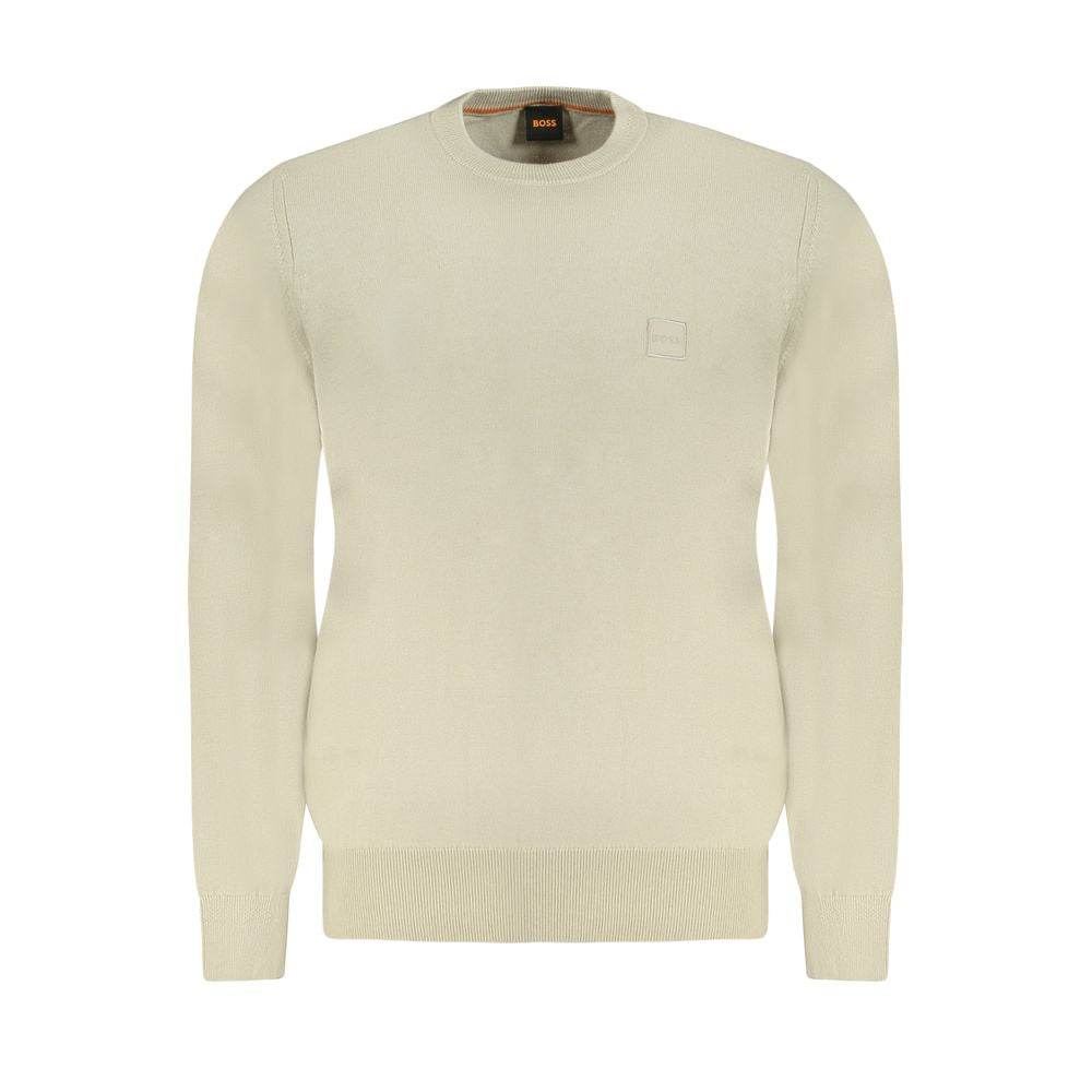 Hugo Boss Beige Cotton Sweater - Hilstor