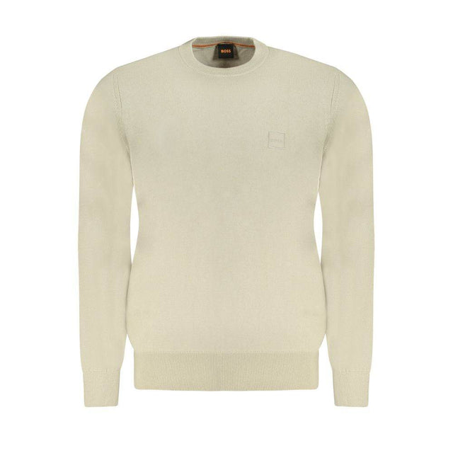 Hugo Boss Beige Cotton Sweater - Hilstor