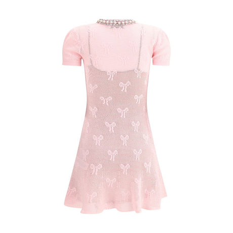 Self-Portrait Crochet knit short Dress