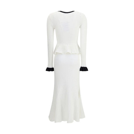 Self-Portrait Pointelle Knit Long Dress