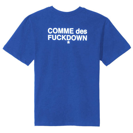 Comme Des Fuckdown Blue Cotton Tops & T-Shirt