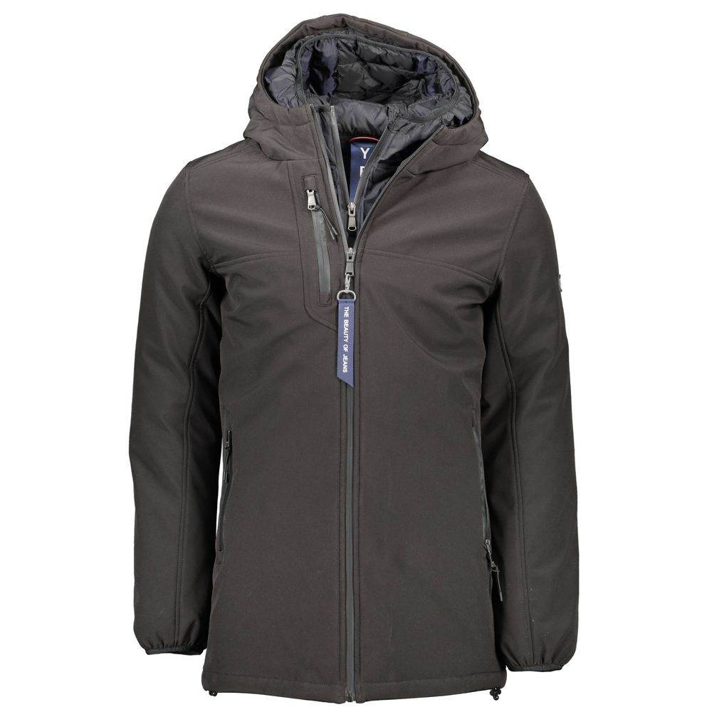 Yes Zee Black Polyester Men Jacket - Hilstor