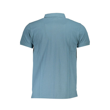 Cavalli Class Blue Cotton Polo Shirt