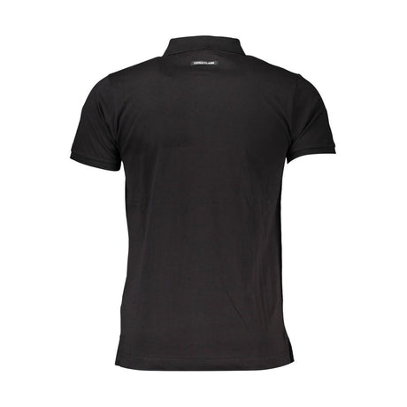 Cavalli Class Black Cotton Polo Shirt