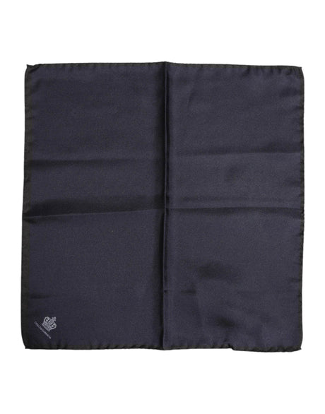 Dolce & Gabbana Blue DG Crown Silk Square Men Foulard Scarf - Hilstor