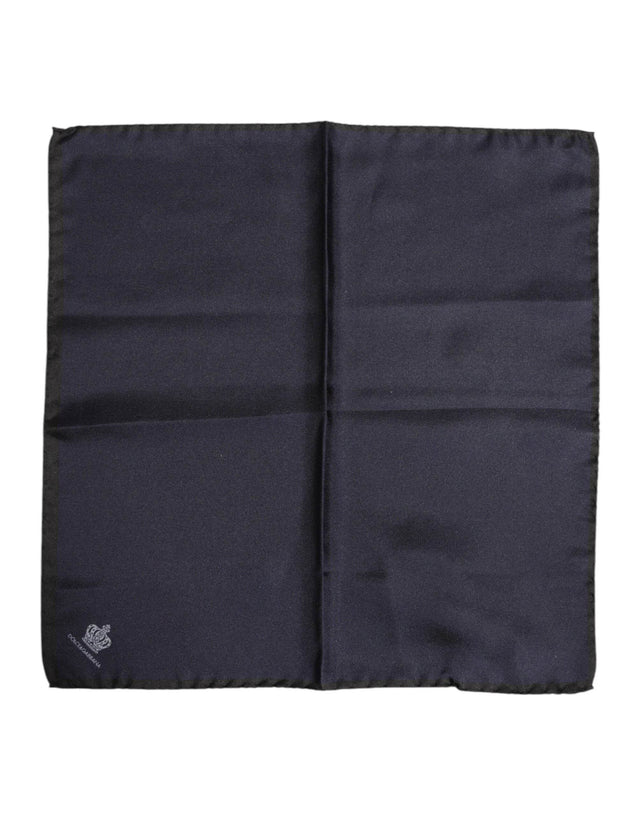 Dolce & Gabbana Blue DG Crown Silk Square Men Foulard Scarf - Hilstor