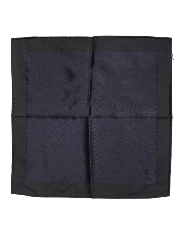 Dolce & Gabbana Dark Blue Silk Square Men Foulard Scarf - Hilstor