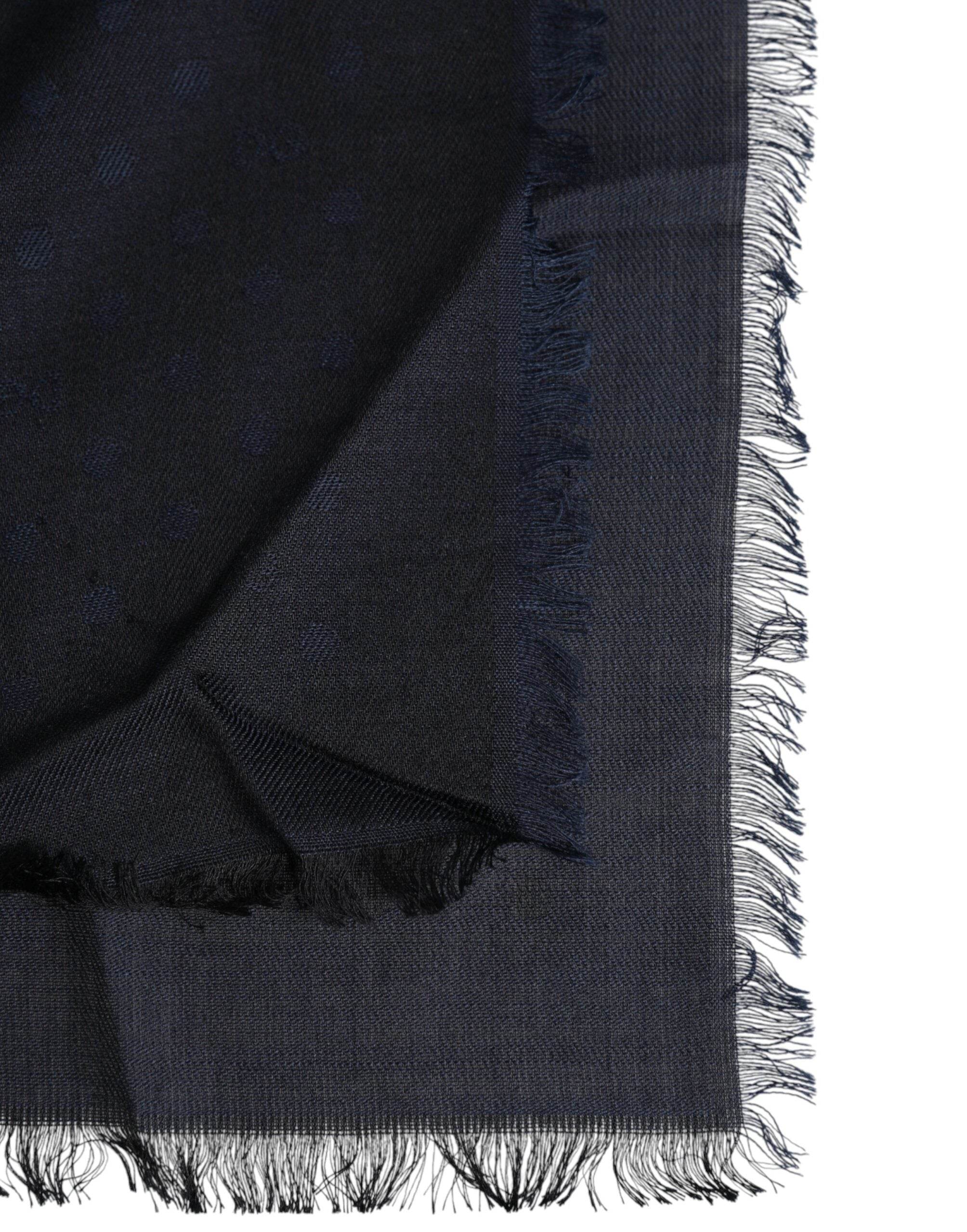 Dolce & Gabbana Blue Viscose Fringes Neck Warmer Scarf - Hilstor