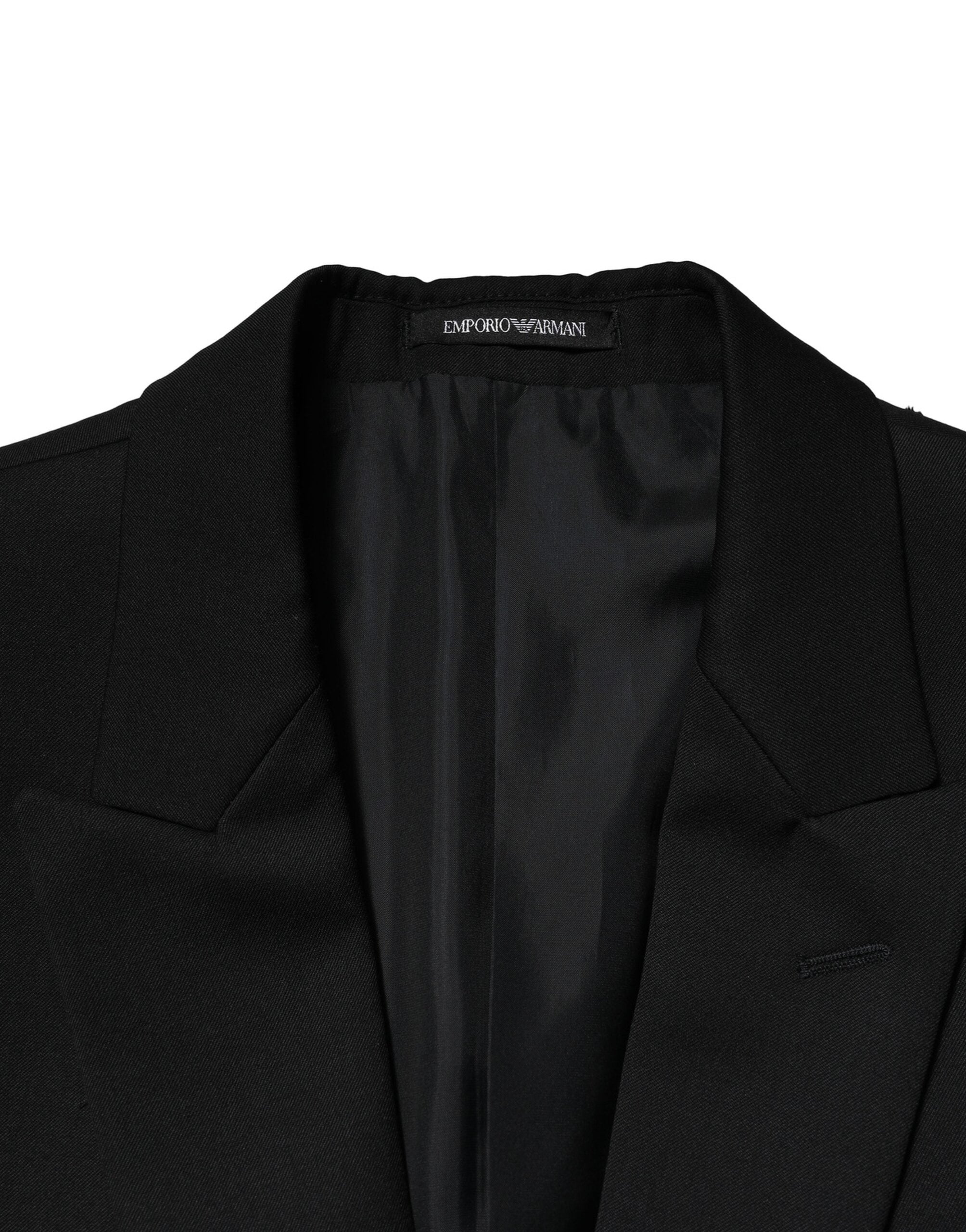 Emporio Armani Sort Dobbeltradet Herrejakke Suit Blazer