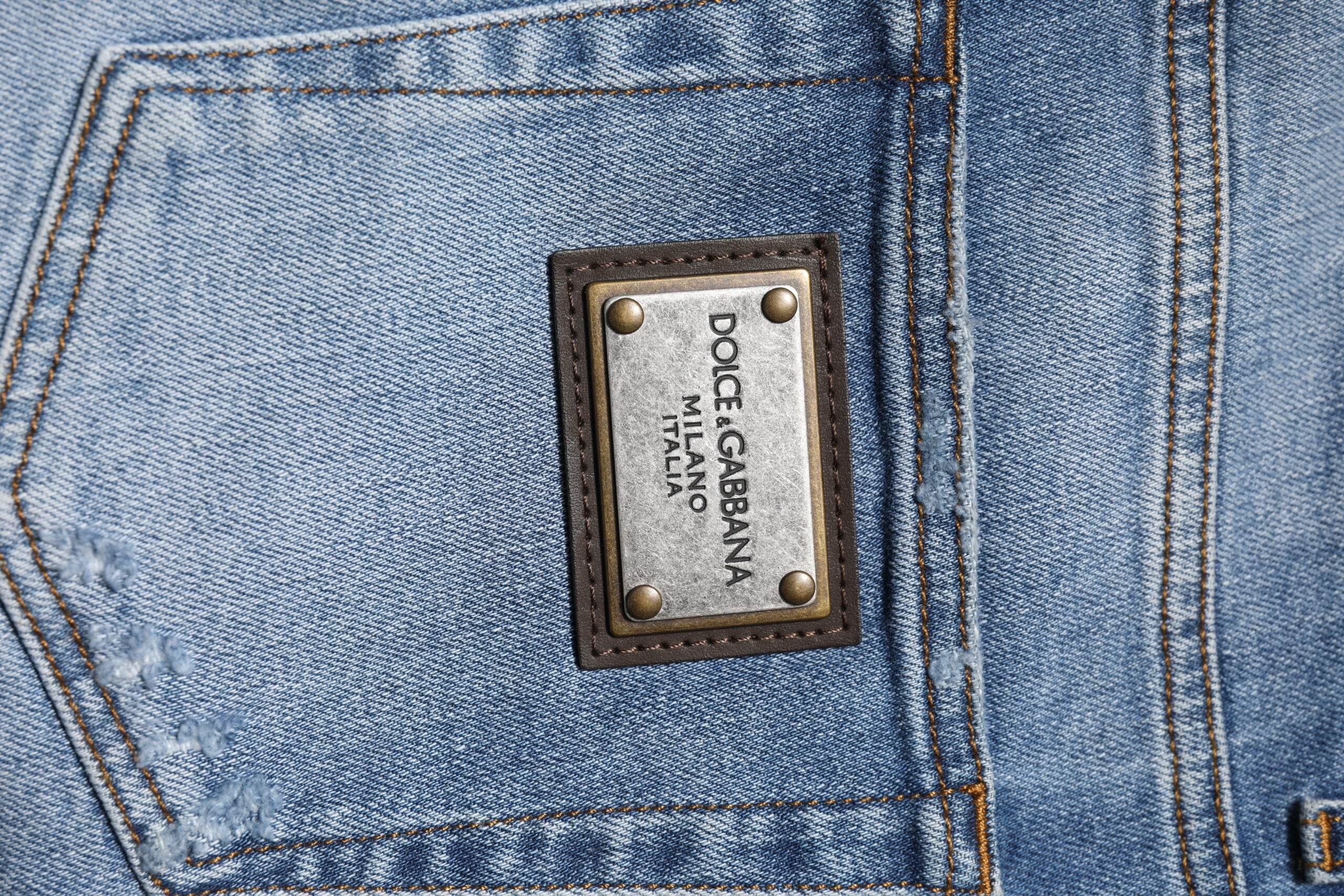 Dolce & Gabbana Blue Washed Cotton Skinny Men Denim Jeans - Hilstor