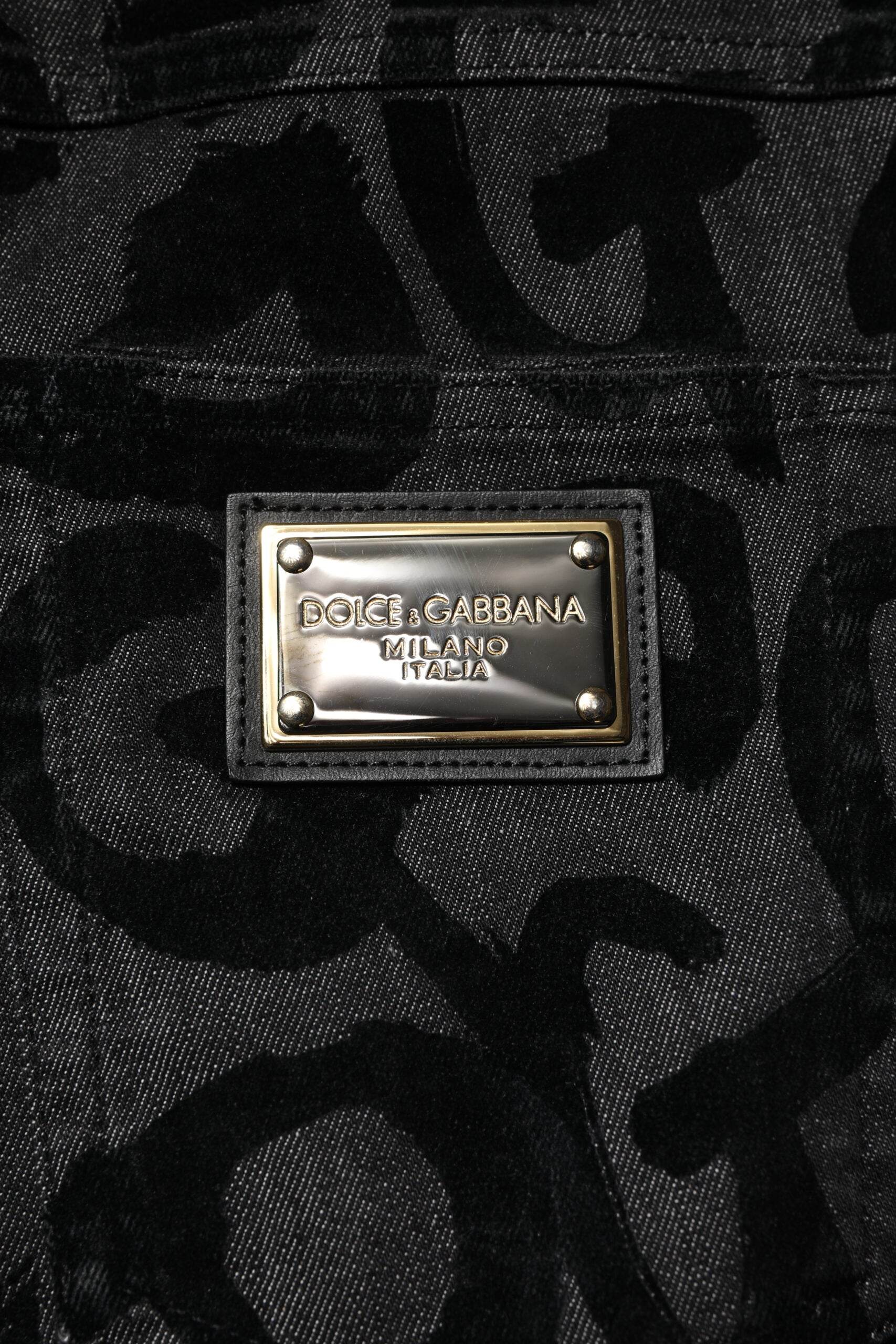 Dolce & Gabbana Gray Cotton DG Logo Straight Men Denim Jeans - Hilstor