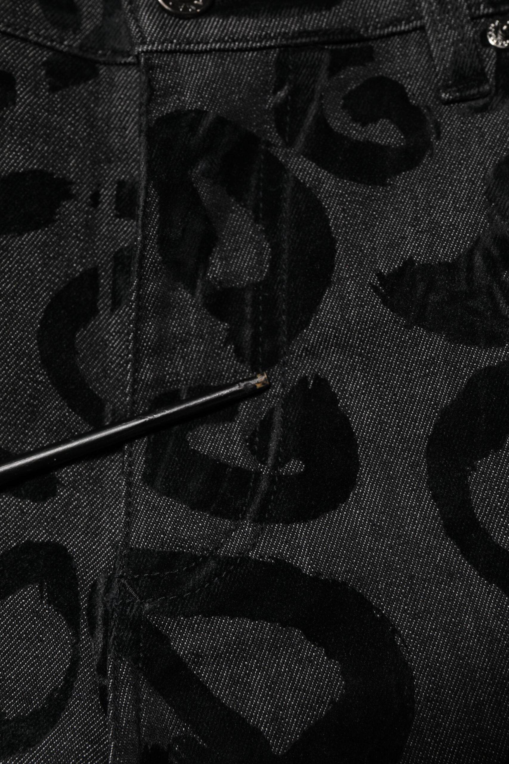 Dolce & Gabbana Gray Cotton DG Logo Straight Men Denim Jeans - Hilstor