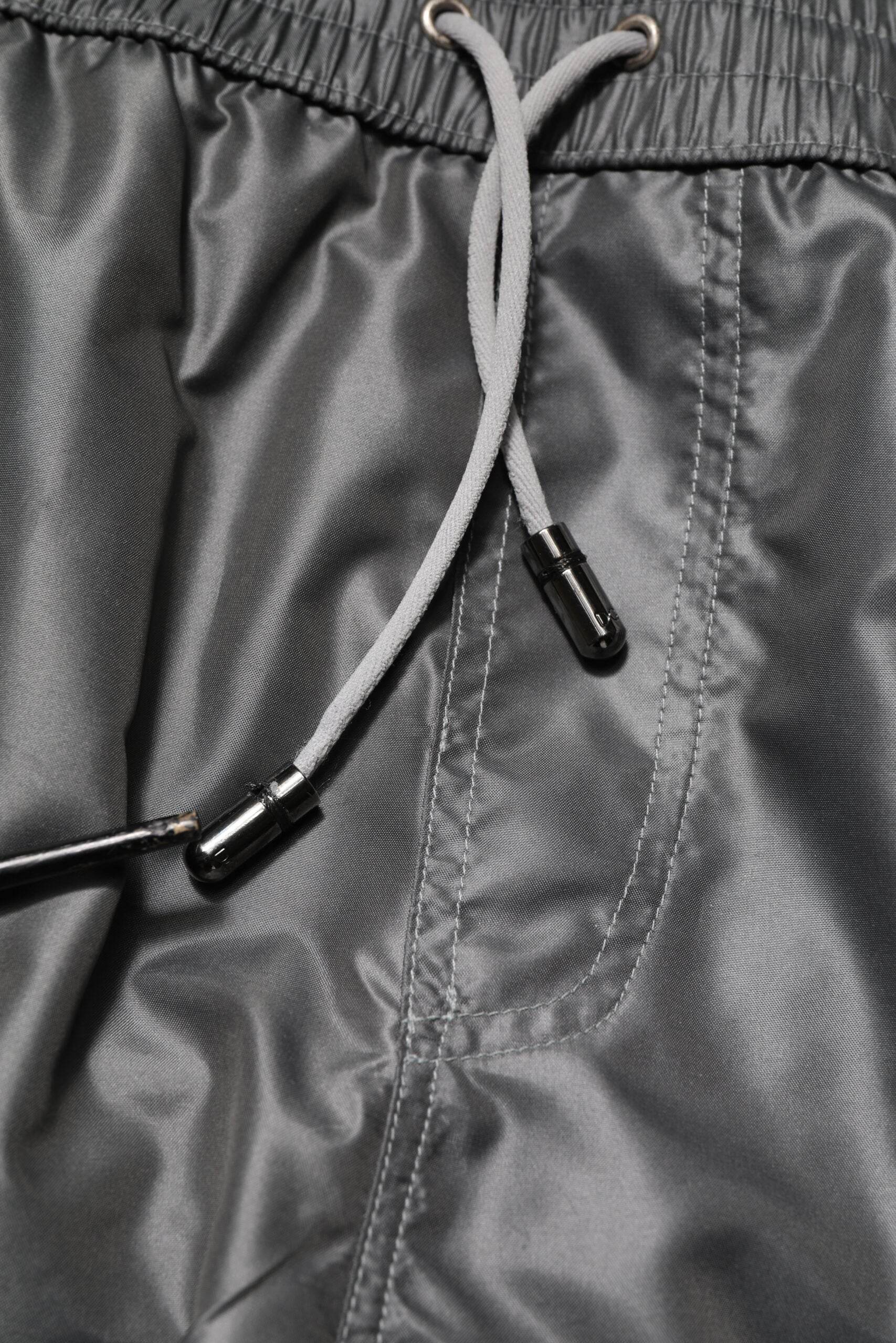 Dolce & Gabbana Gray Polyester Mid Waist Casual Bermuda Shorts - Hilstor