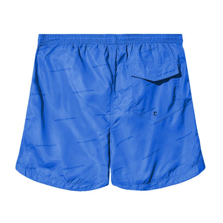Comme Des Fuckdown Blue Polyester Men's Swimwear Shorts