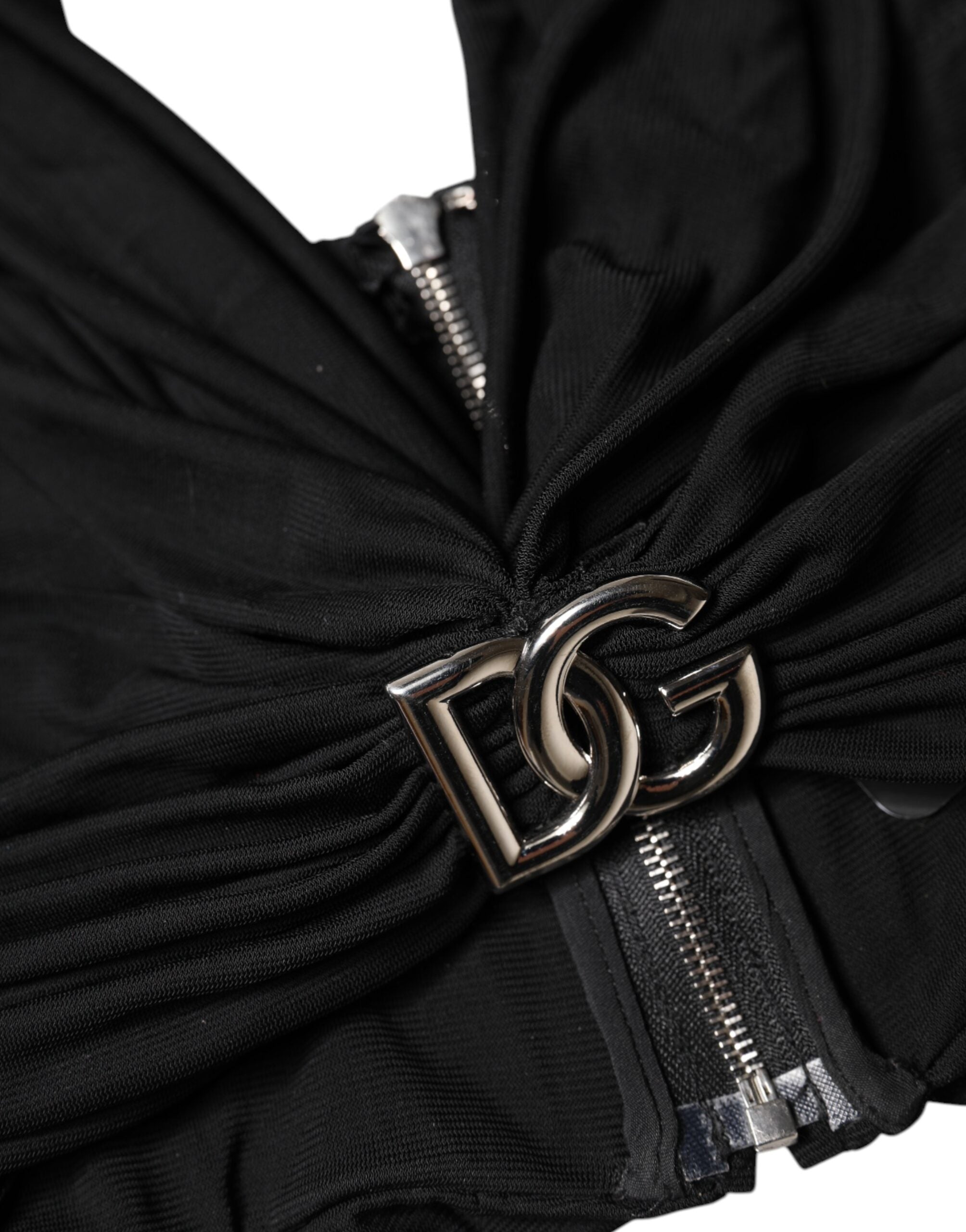 Dolce &amp; Gabbana Sort Cropped Viscose Halter Bustier Top