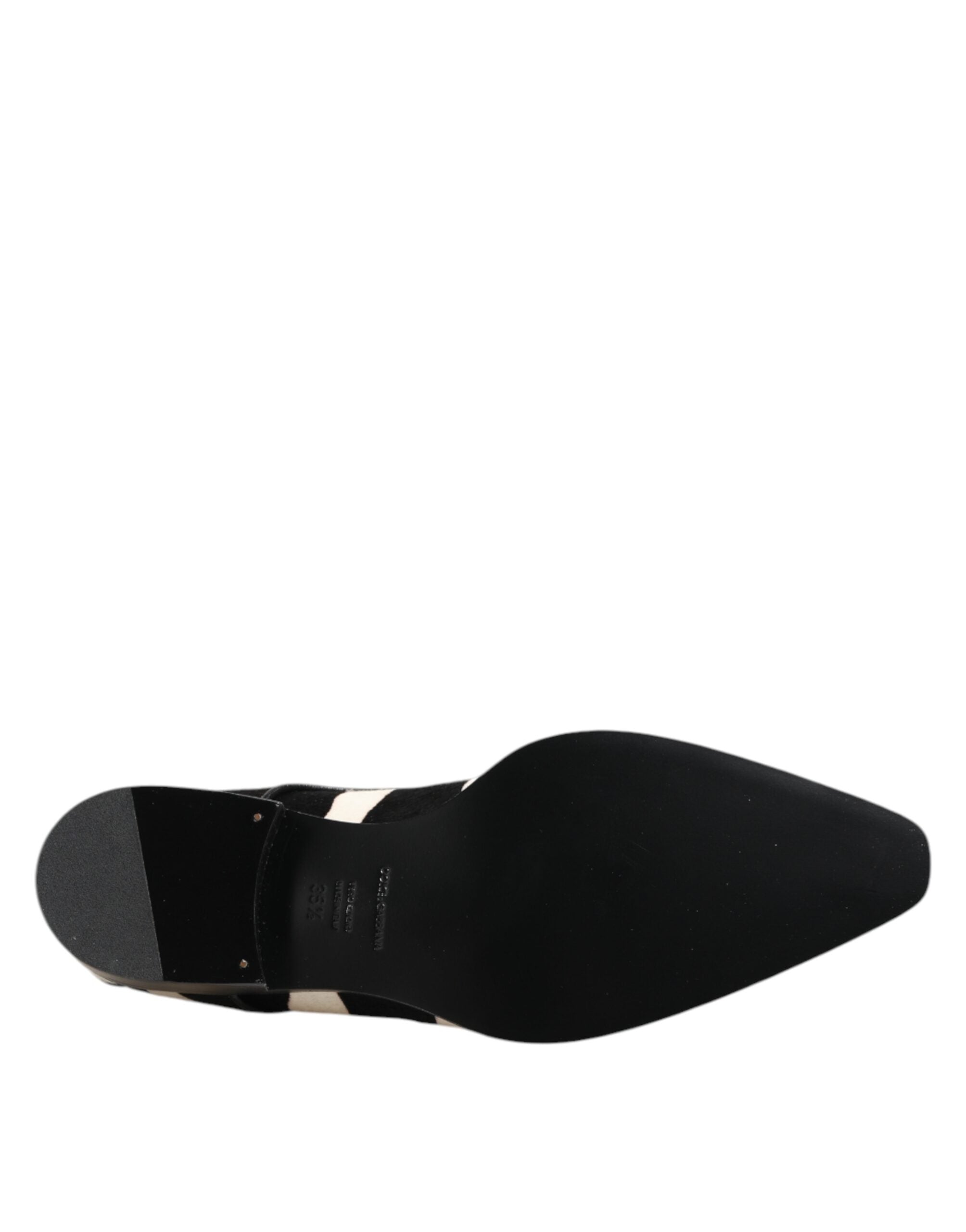 Dolce &amp; Gabbana Svarta Vita Zebra Ponnypäls Finskor
