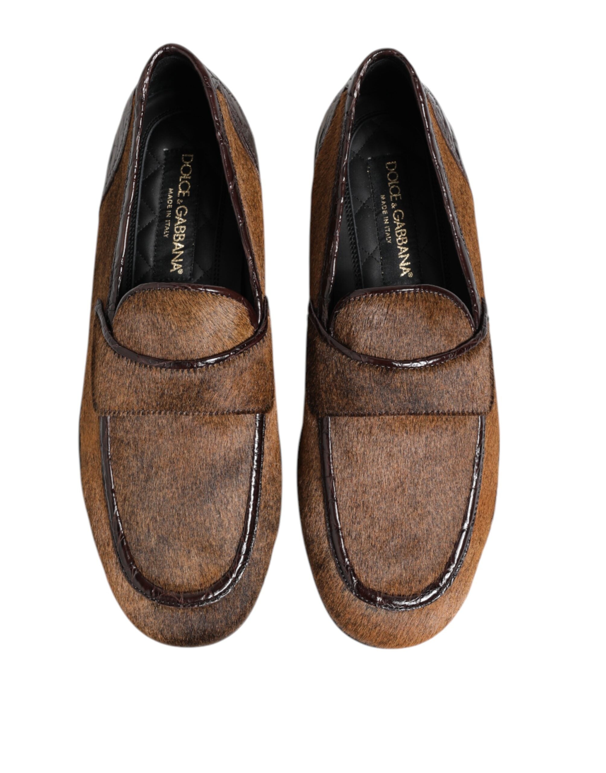 Dolce &amp; Gabbana Brune Loafers Læder Slip On Herresko