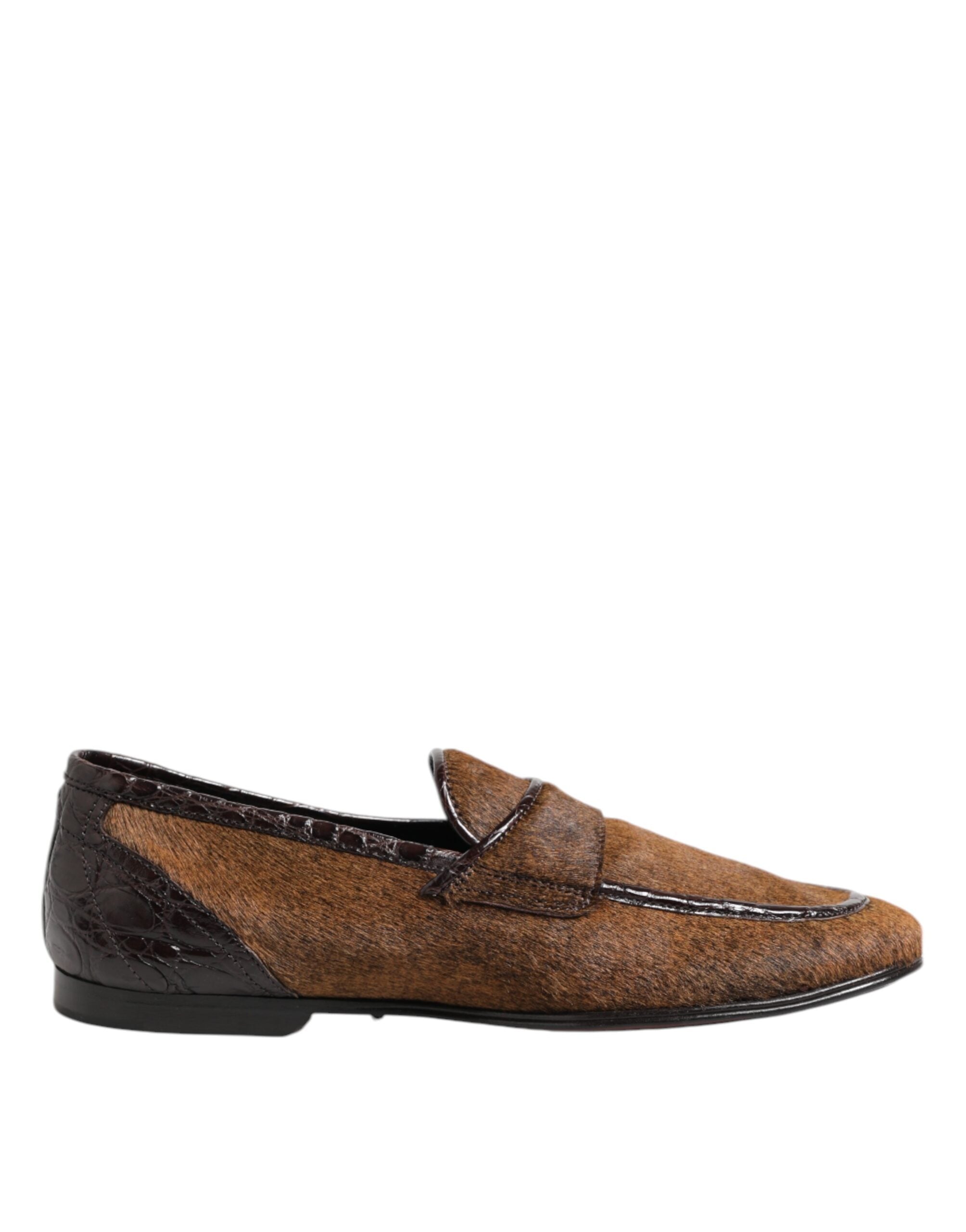 Dolce &amp; Gabbana Brune Loafers Læder Slip On Herresko