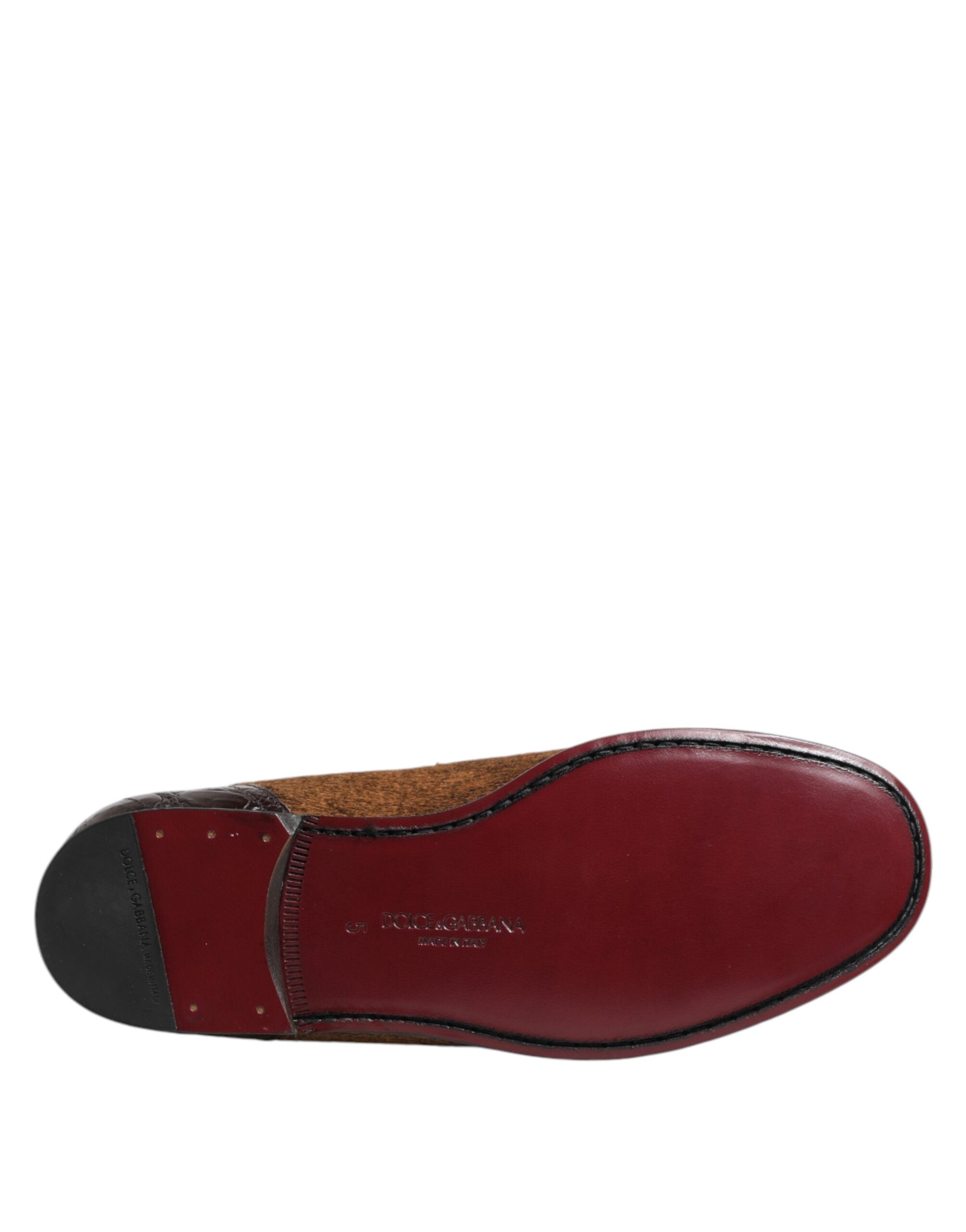 Dolce &amp; Gabbana Brune Loafers Læder Slip On Herresko