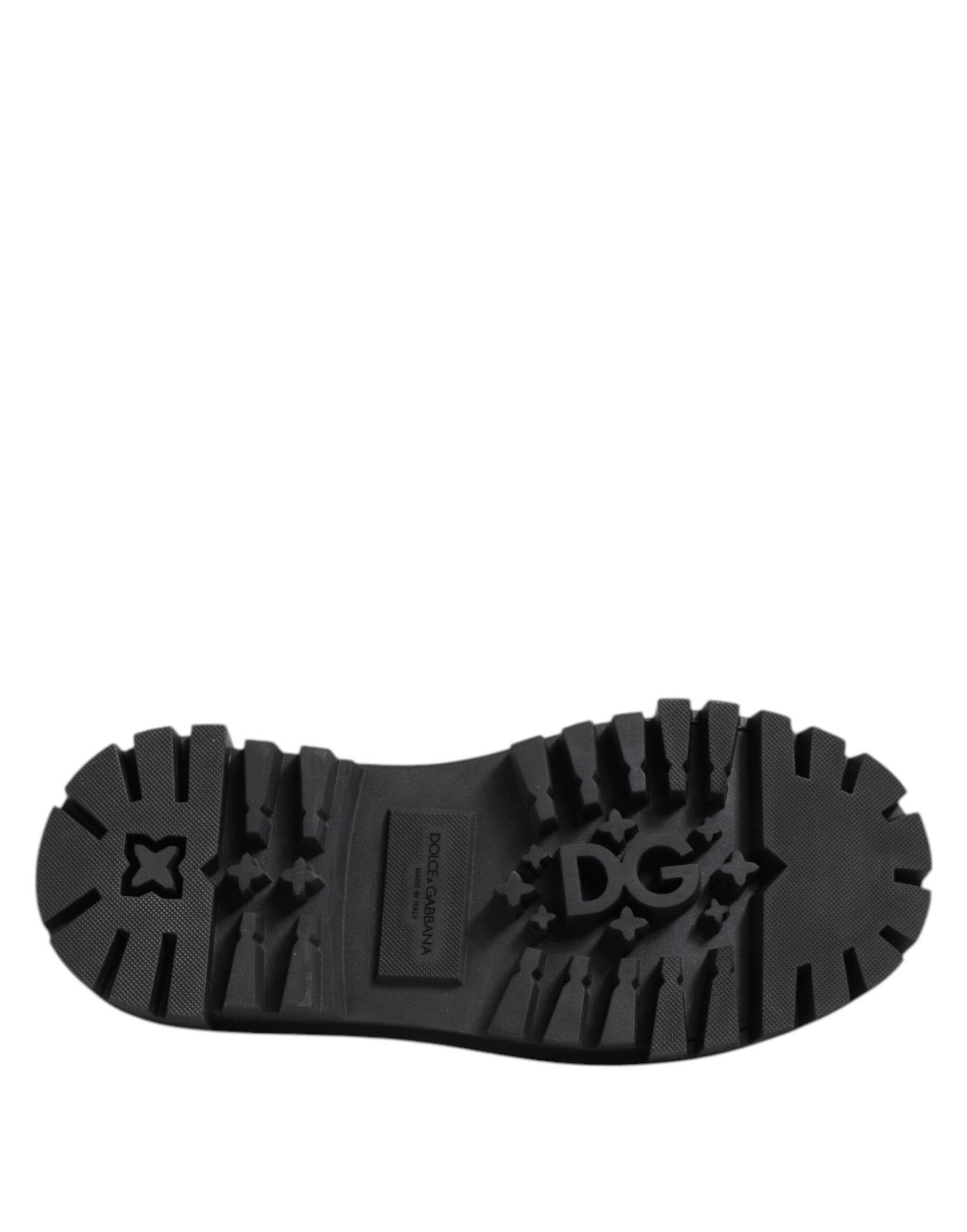 Dolce &amp; Gabbana Svarta Derbyskor i Lackläder