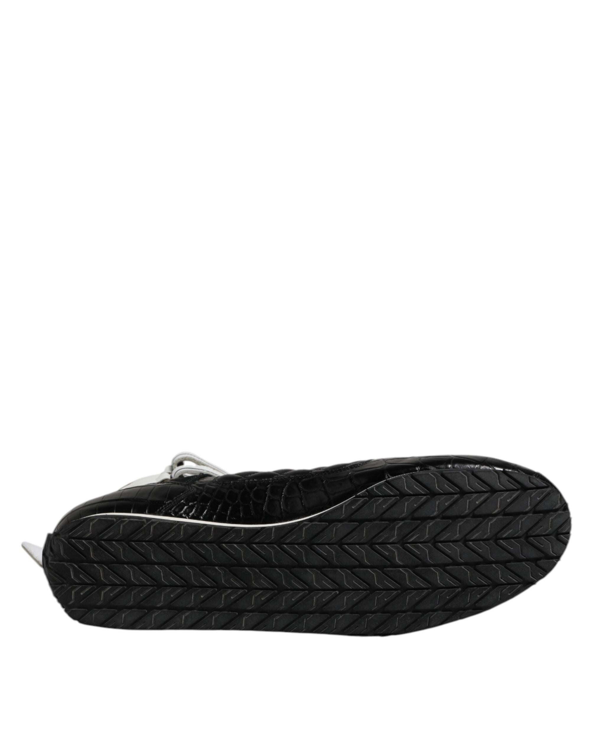 Dolce &amp; Gabbana Sorte Quiltede Læder Sneakers Sko Med Snøre