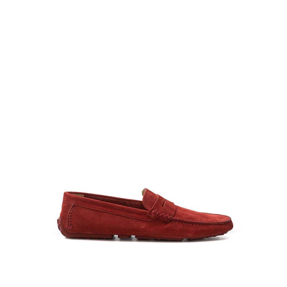 Bally Bordeaux Leather Moccassin - Hilstor