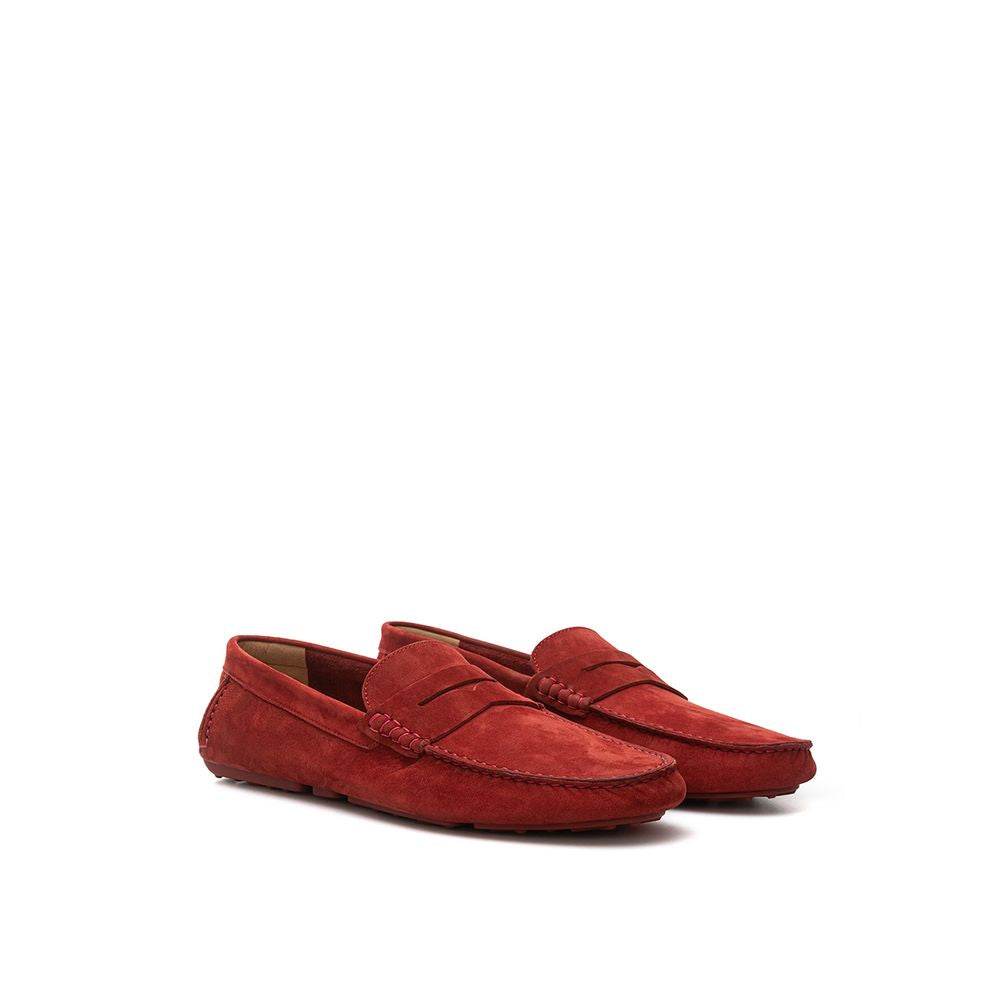 Bally Bordeaux Leather Moccassin - Hilstor