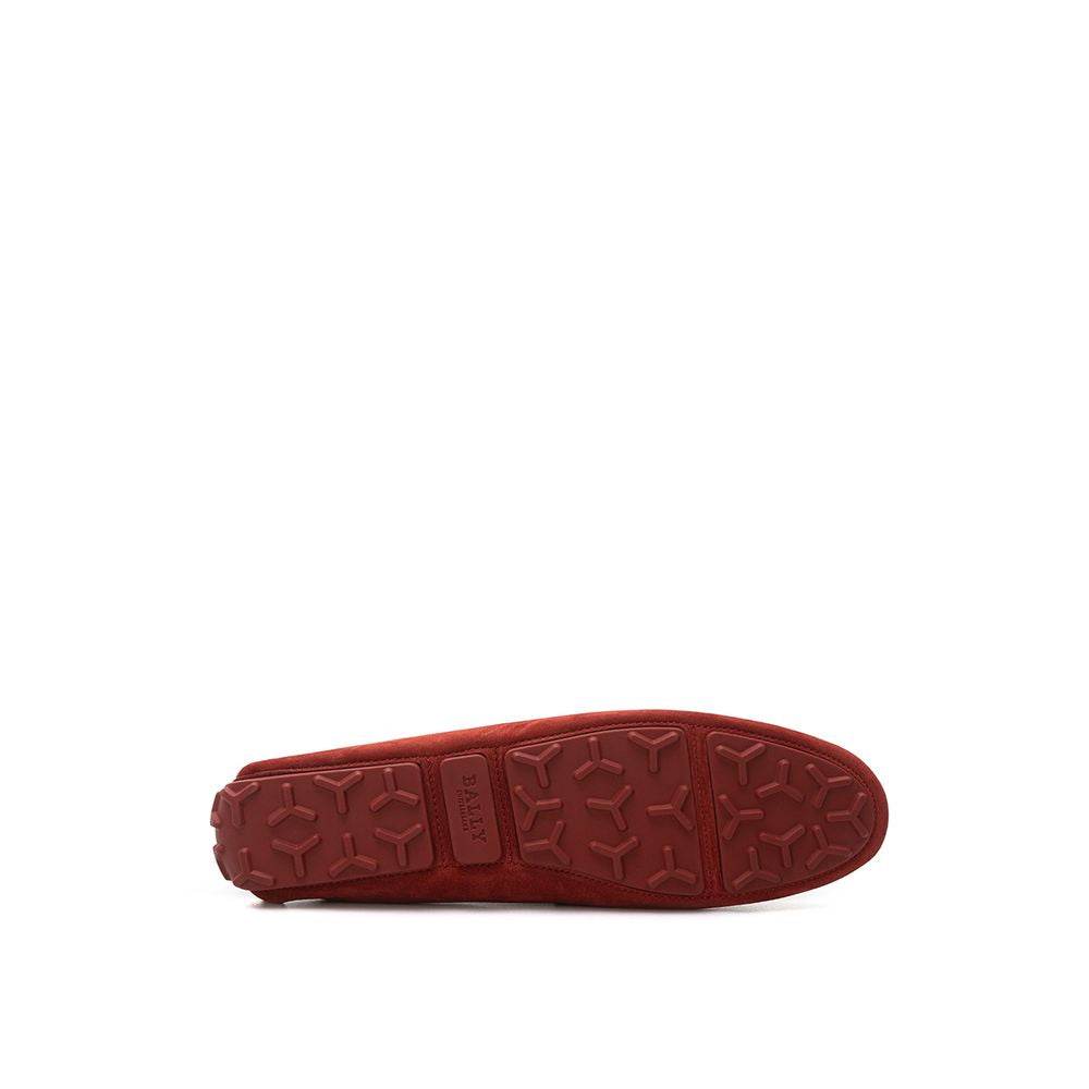 Bally Bordeaux Leather Moccassin - Hilstor