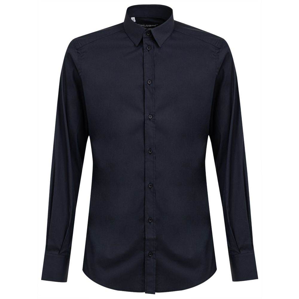 Dolce & Gabbana Blue Cotton Shirt - Hilstor