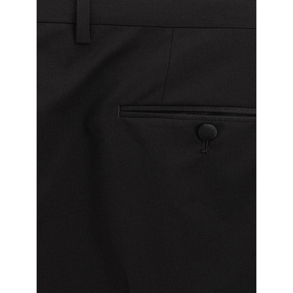 Dolce & Gabbana Black Wool Pant - Hilstor