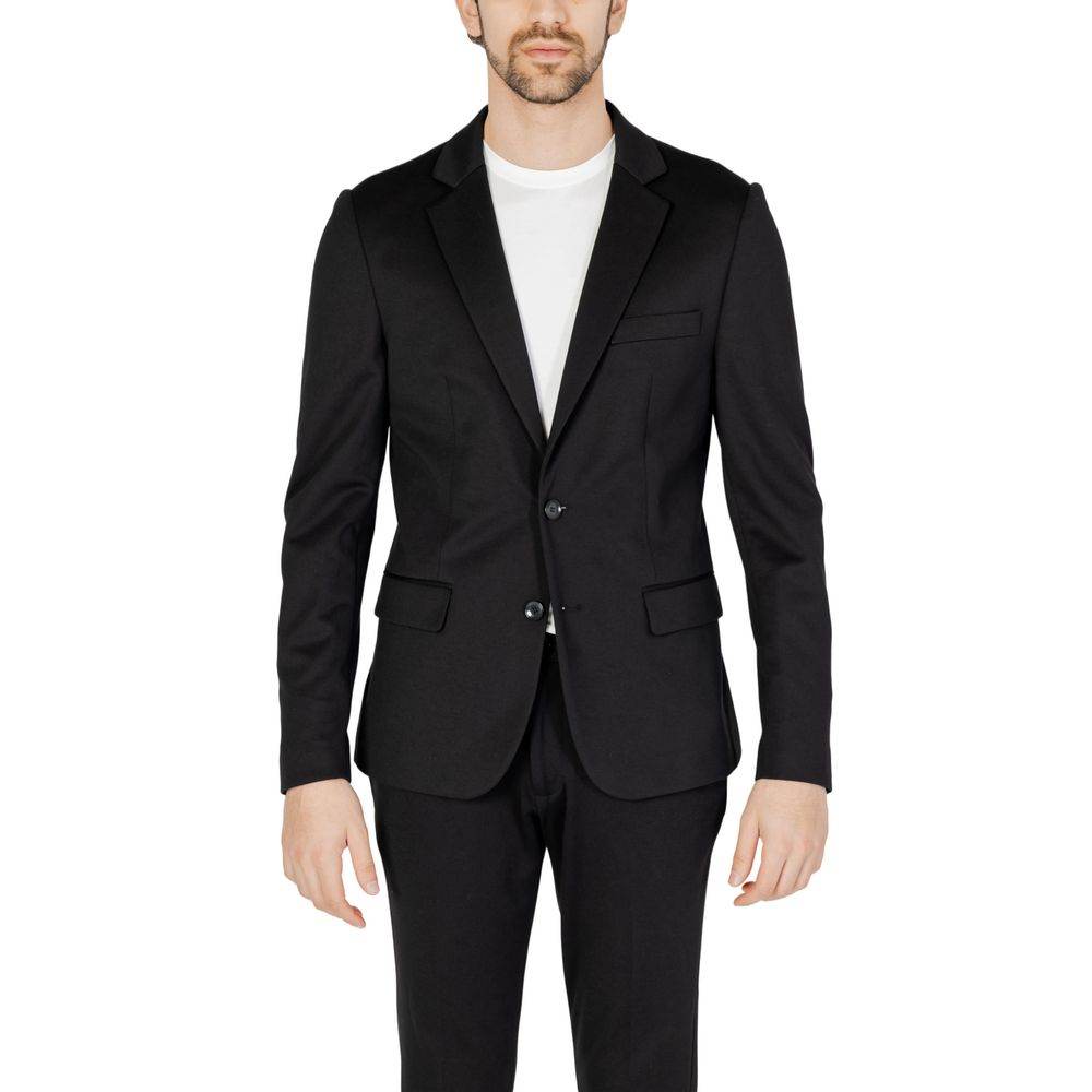 Antony Morato Black Polyester Blazer - Hilstor