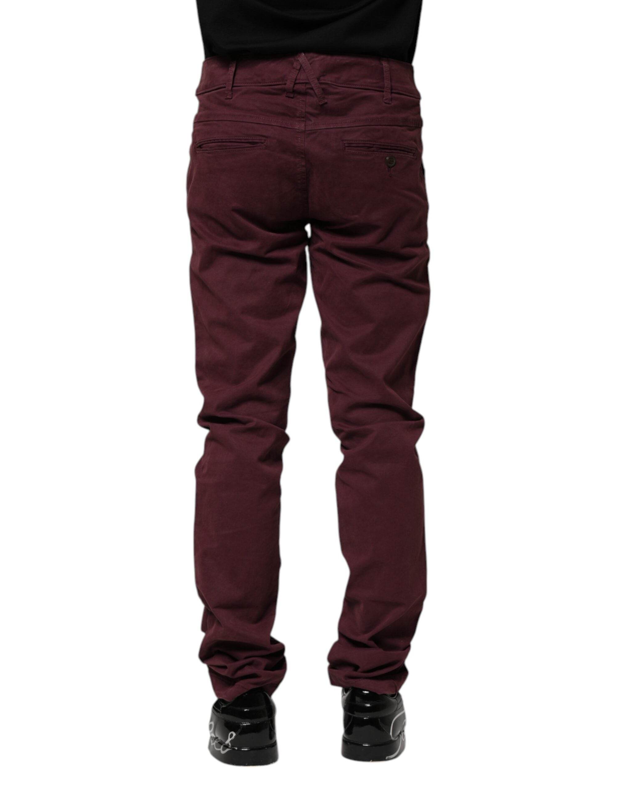 CYCLE Maroon Cotton Stretch Skinny Fit Men Denim Jeans - Hilstor