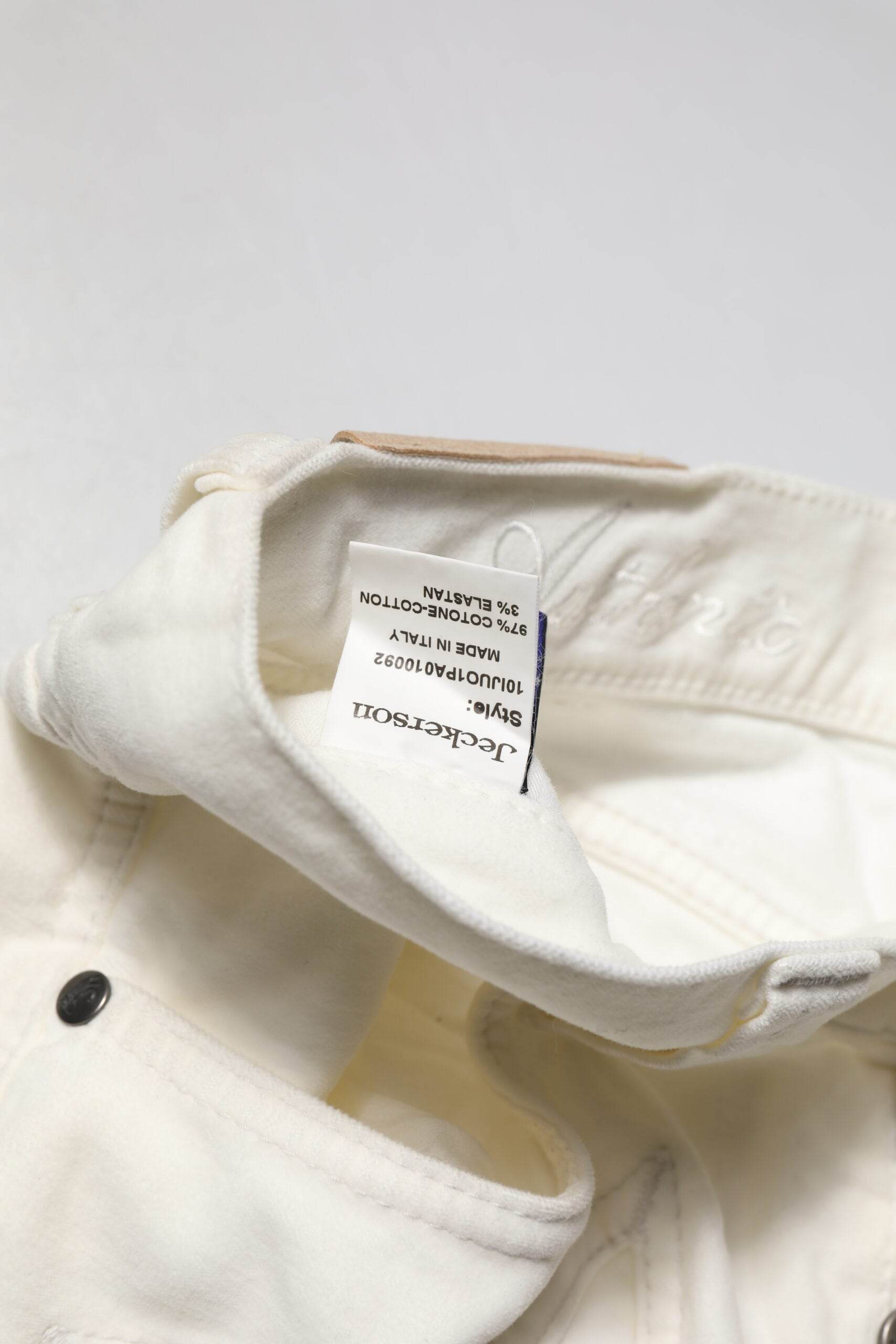 Jeckerson White Cotton Stretch Straight Fit Men Denim Jeans - Hilstor