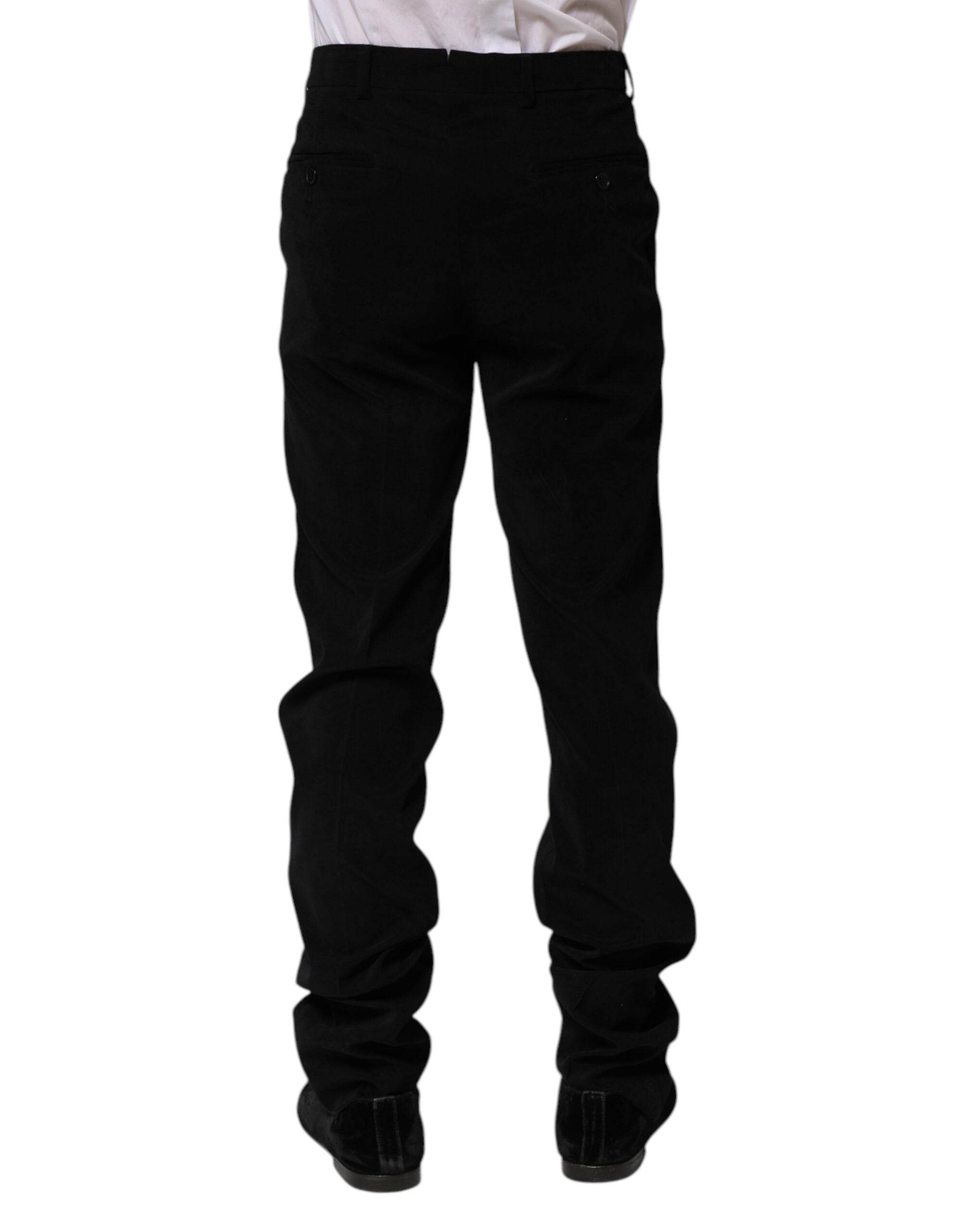 BENCIVENGA Black Mid Waist Dress Formal Pants - Hilstor