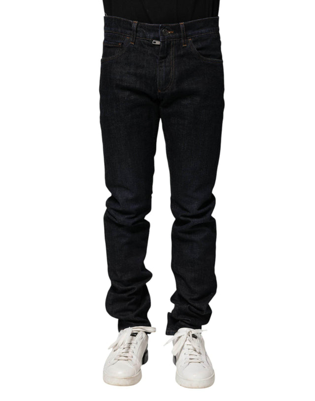 Dolce & Gabbana Black Cotton Skinny Denim Men Jeans - Hilstor