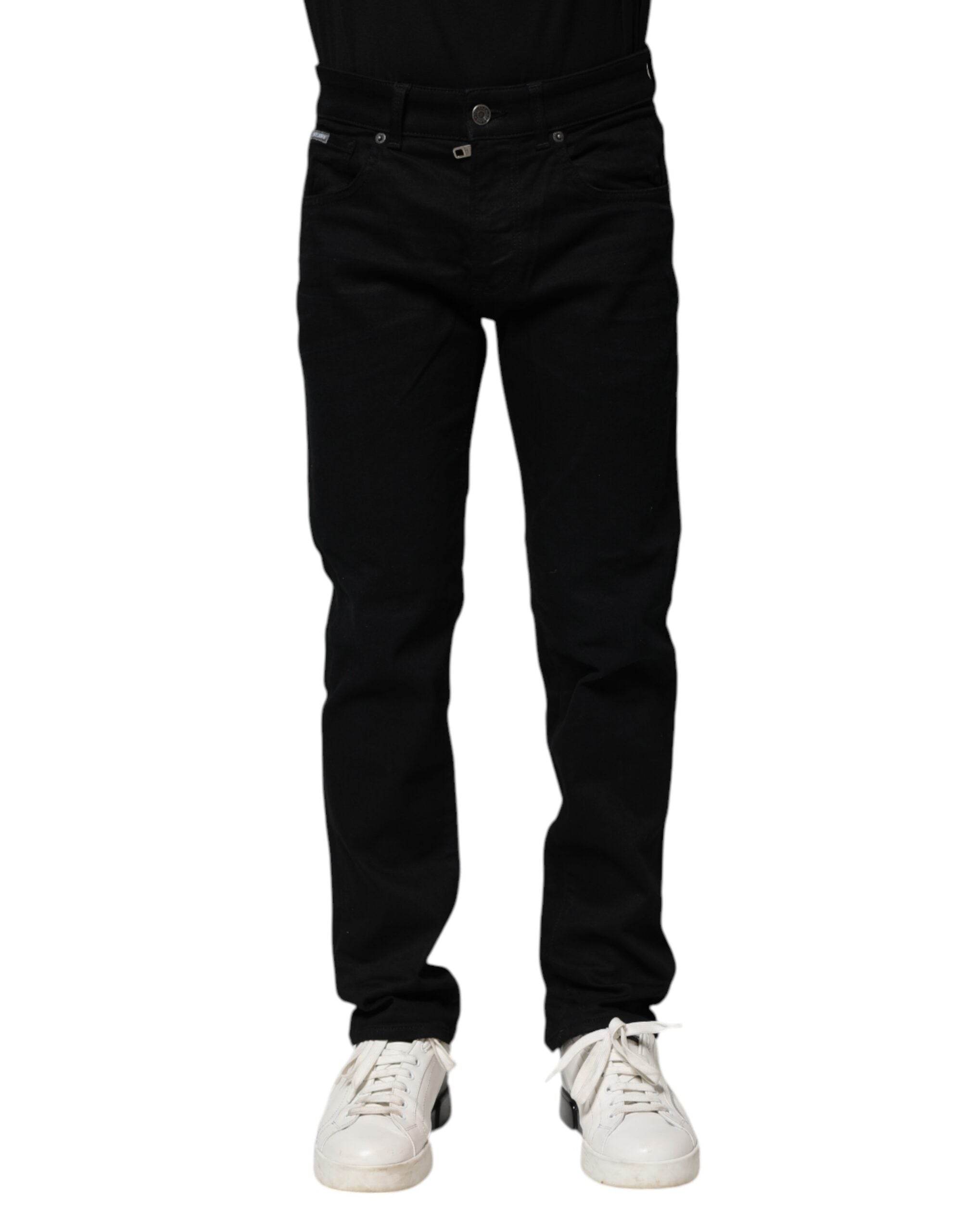 Dolce & Gabbana Black Cotton Skinny Denim Jeans - Hilstor