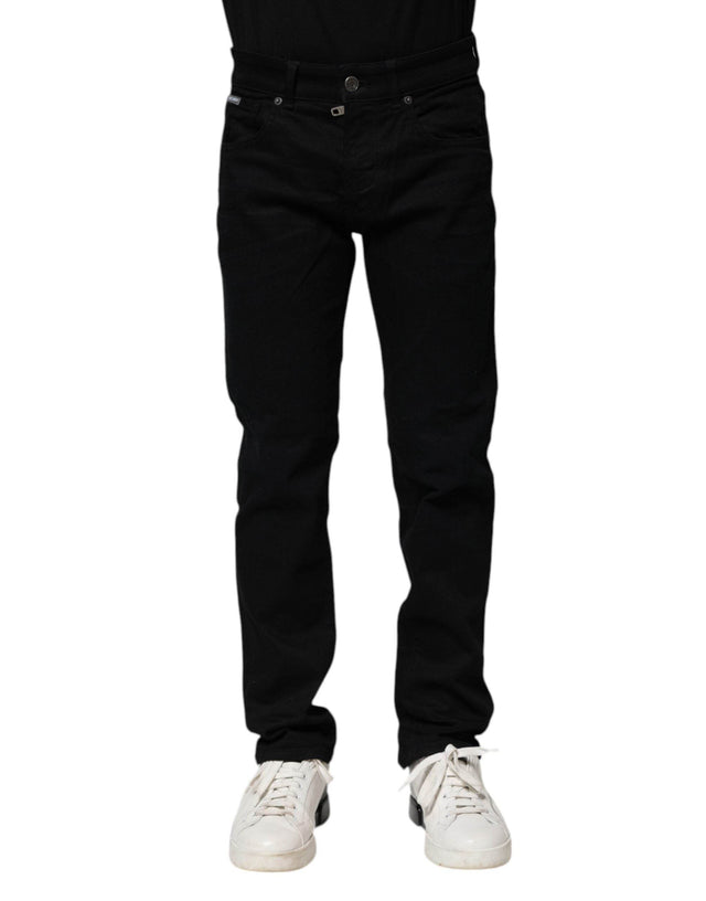 Dolce & Gabbana Black Cotton Skinny Denim Jeans - Hilstor