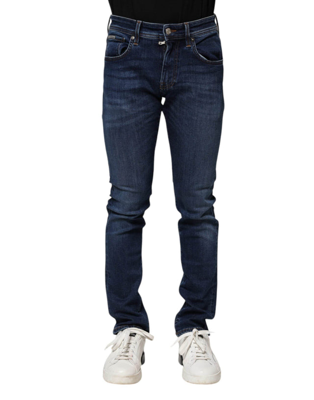 Dolce & Gabbana Dark Blue Cotton Skinny Denim Jeans - Hilstor