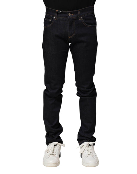 Dolce & Gabbana Black Cotton Skinny Men Denim Jeans - Hilstor