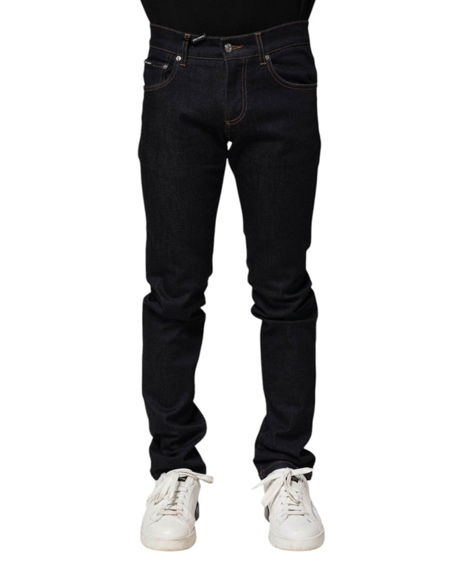 Dolce & Gabbana Black Cotton Skinny Men Denim Jeans - Hilstor