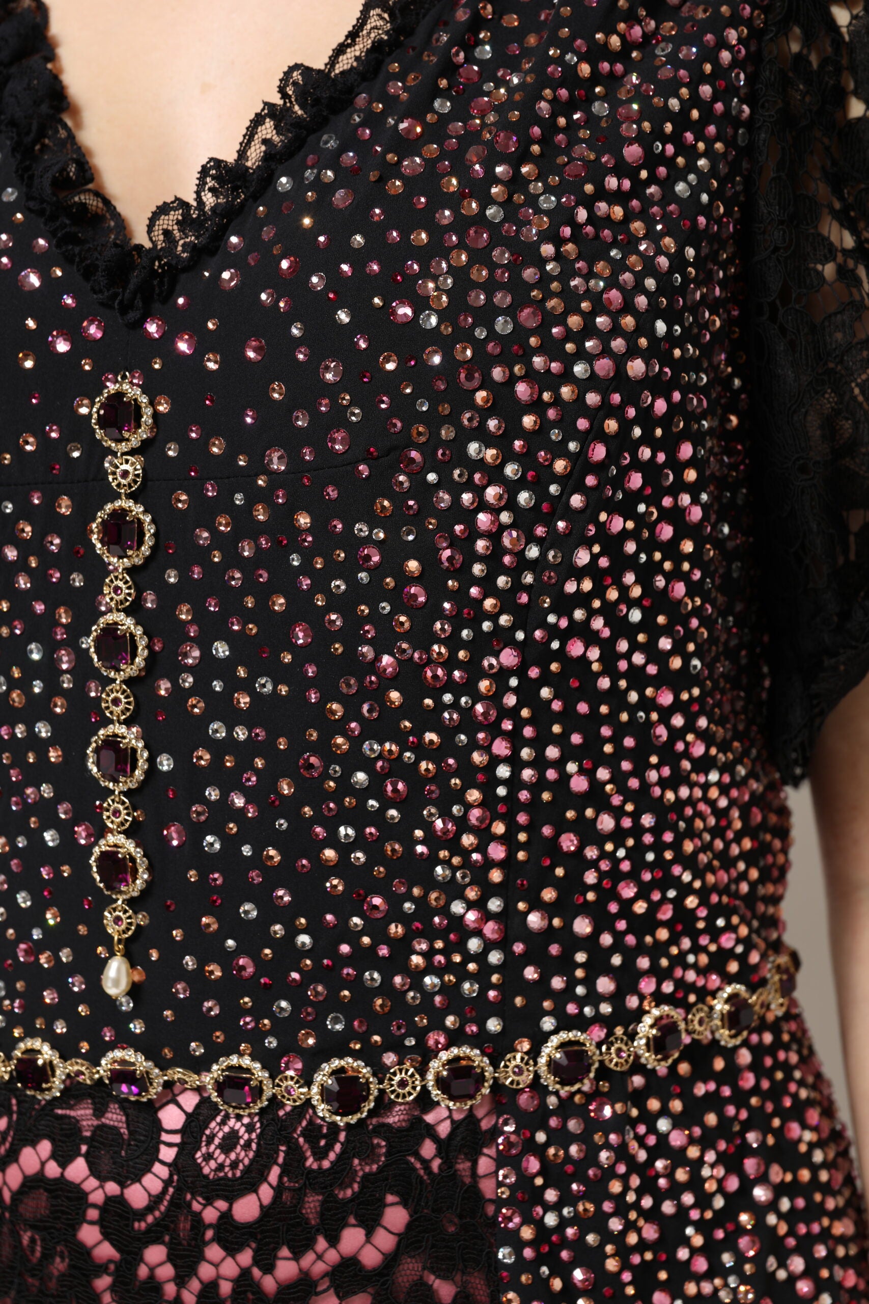 Dolce &amp; Gabbana flerfarvet udsmykket havfruekjole