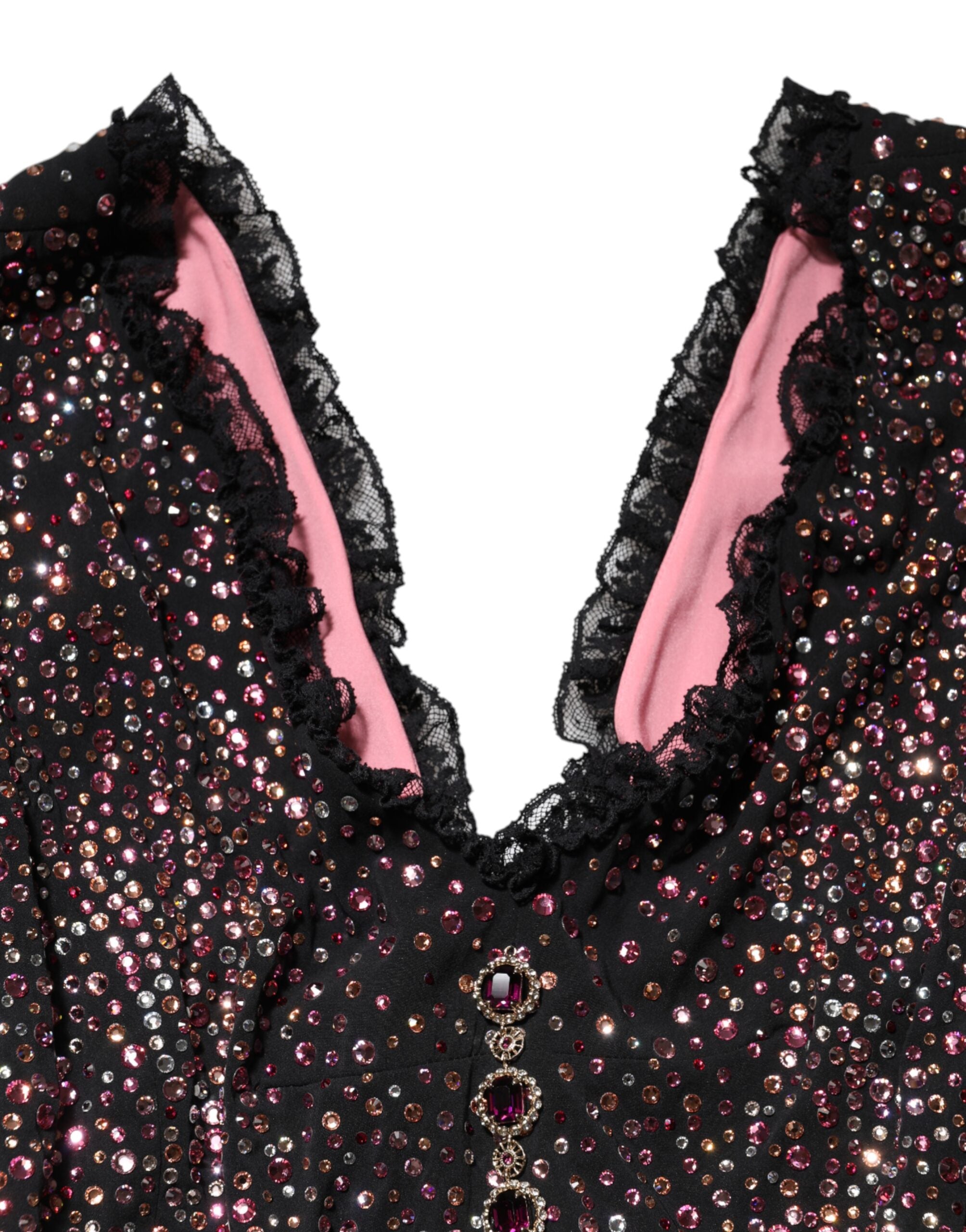Dolce &amp; Gabbana flerfarvet udsmykket havfruekjole