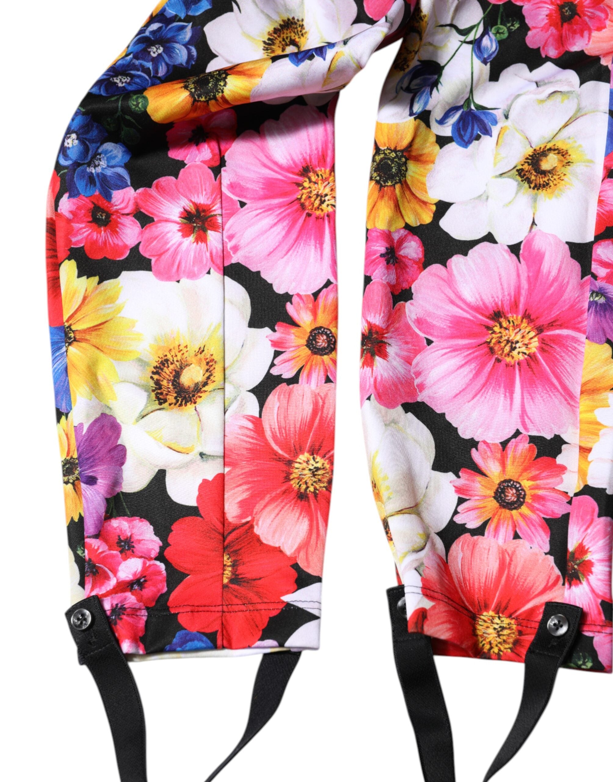 Dolce &amp; Gabbana Flerfarvede Blomstermønstrede Højtaljede Leggingsbukser