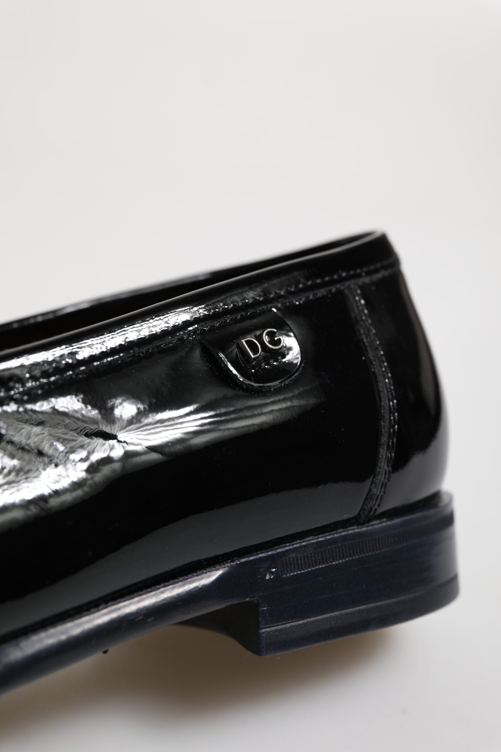 Dolce & Gabbana Black Leather Slip On Loafers Dress Shoes