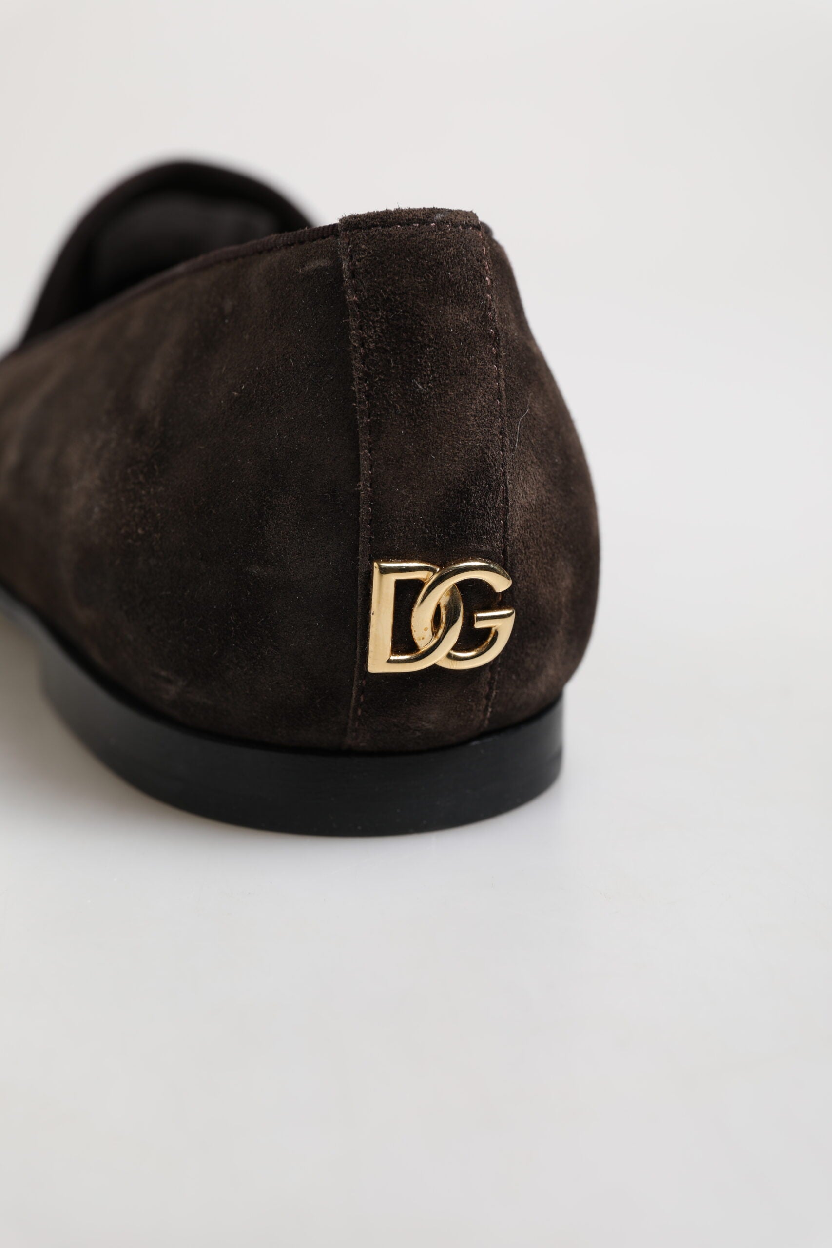 Dolce &amp; Gabbana Brune Fløjlslæder Slip On Loafers Sko