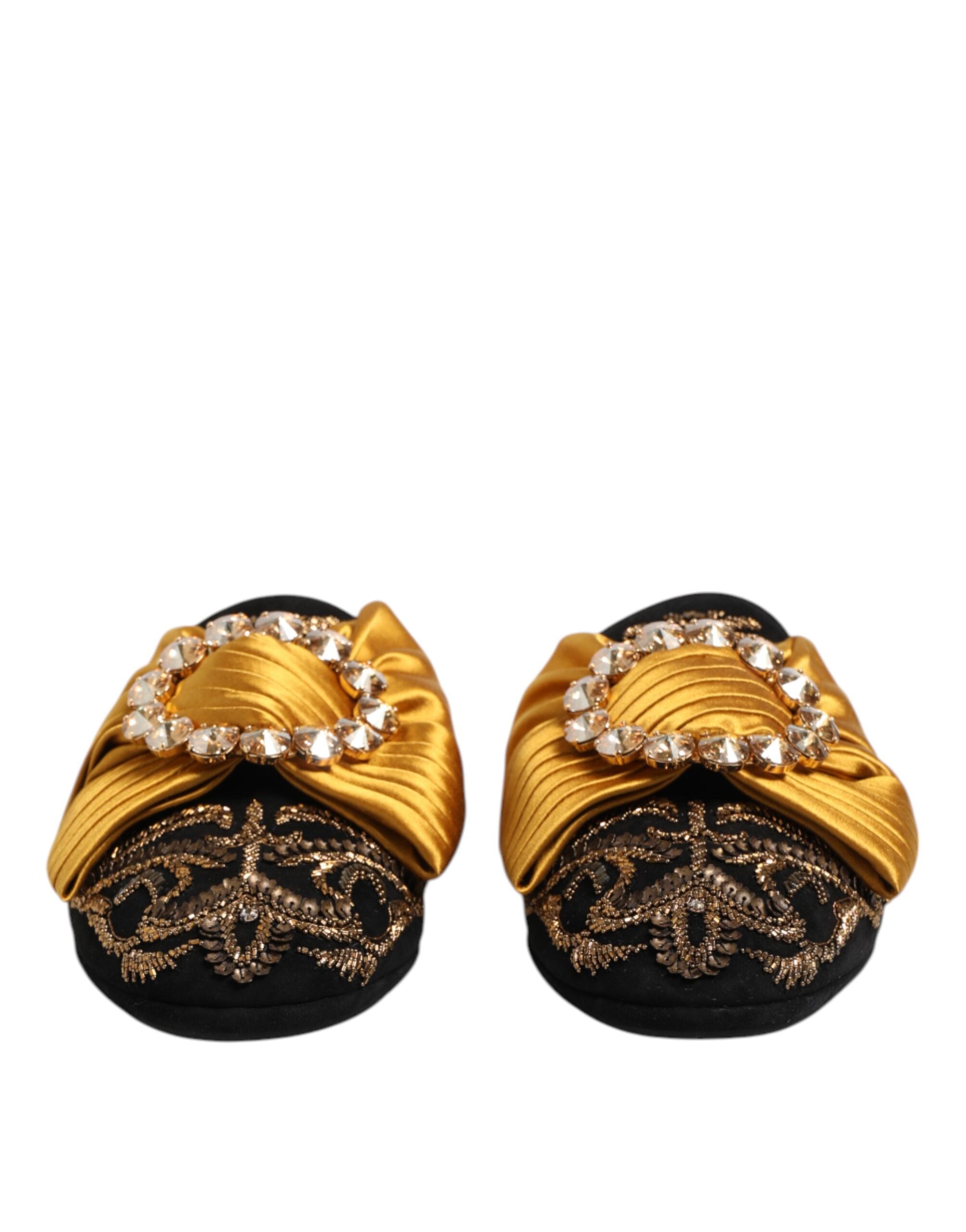 Dolce &amp; Gabbana Flerfarvede Udsmykkede Flade Sandaler Sko