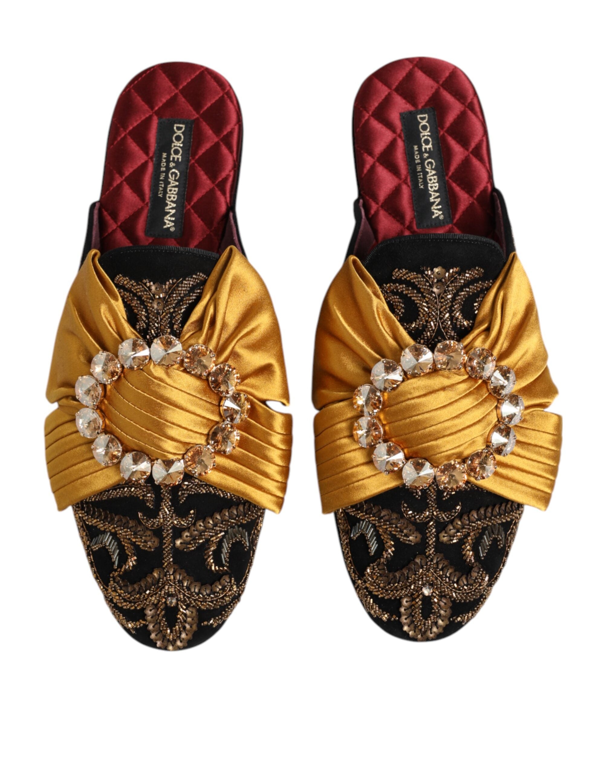 Dolce &amp; Gabbana Flerfarvede Udsmykkede Flade Sandaler Sko