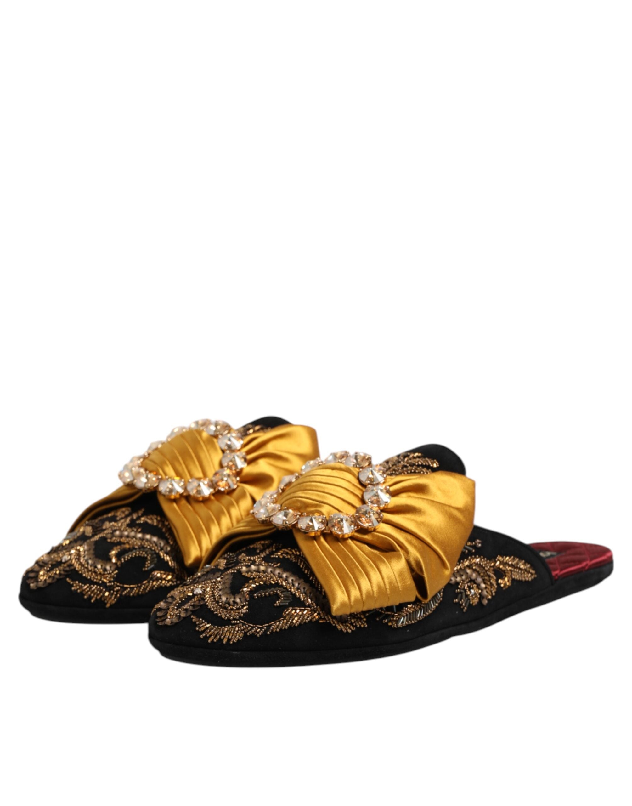 Dolce &amp; Gabbana Flerfarvede Udsmykkede Flade Sandaler Sko