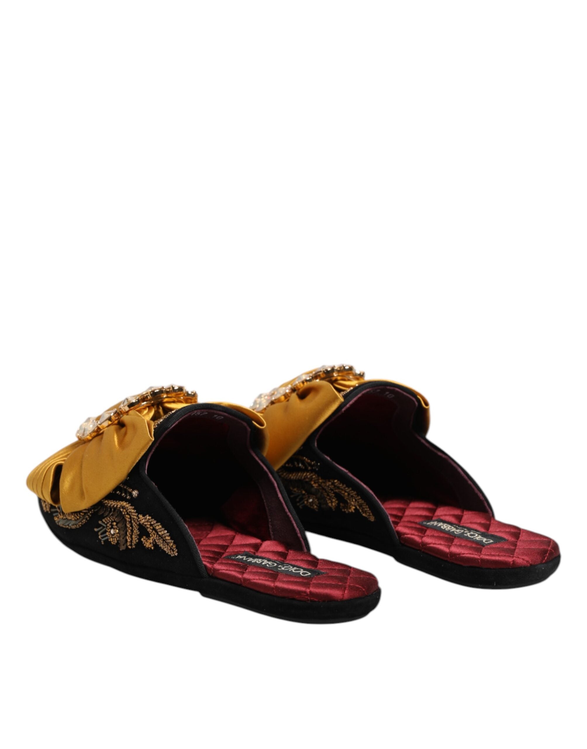 Dolce &amp; Gabbana Flerfarvede Udsmykkede Flade Sandaler Sko